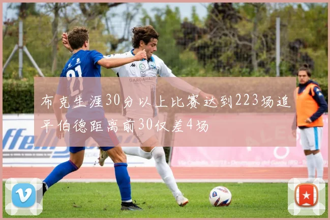 布克生涯30分以上比赛达到223场追平伯德距离前30仅差4场